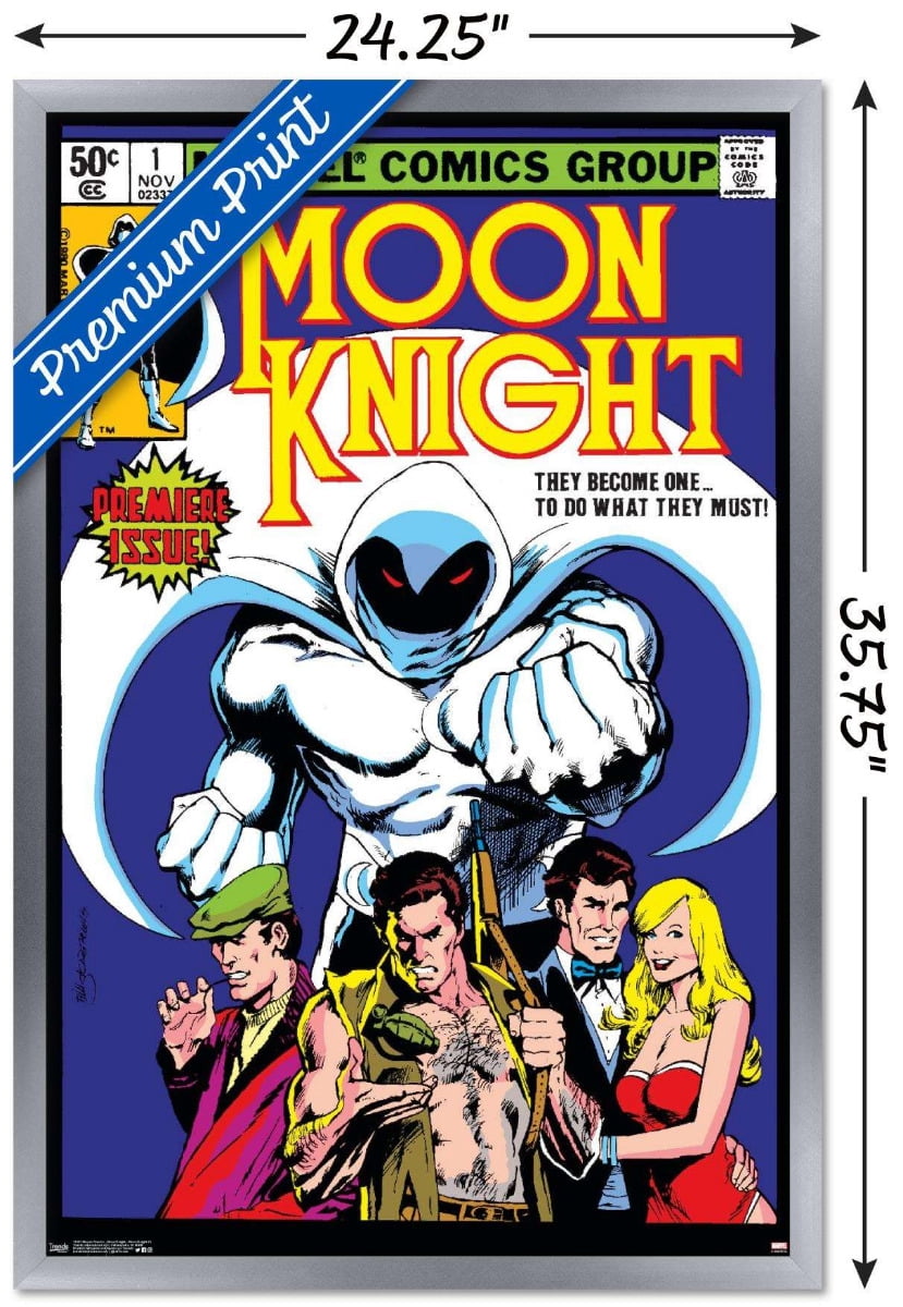 Marvel Comics - Moon Knight - Moon Knight #1 Wall Poster, 22.375" x 34", Framed