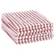 thumbnail image 1 of REGALWOVEN 6 Paquete de Paños de Cocina de Algodón con Rayas Finas Rojas 11" x 16", 1 of 6