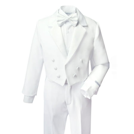 Spring Notion Boys' Classic Tuxedo with Tail White