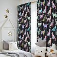 thumbnail image 5 of Blackout Kids Curtains,Patterned Cat Silhouette Black Pattern Children's Insulated Curtains Set Of 2,Bedroom Essentials,Toddler Room Decor 52"x84", 5 of 5