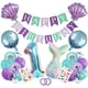 thumbnail image 1 of Set de globos de fiesta con temática de sirenas para el primer cumpleaños, 26 unidades, 1 of 2