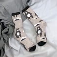 thumbnail image 5 of Fuzoiu Cartoon Bear Brown Print Athletic Crew Socks for Men & Women,Casual Crew Socks,Above Ankle Crew Socks for Business, Casual, 5 of 6