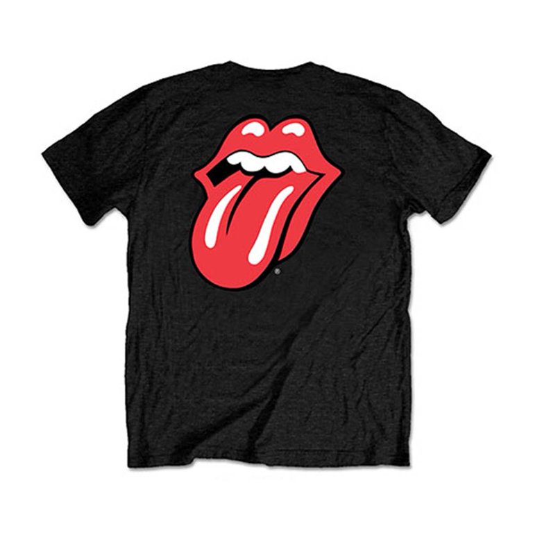 the rolling stones ツナギ　ブラック　ビッグロゴLサイズ The Rolling Stones Unisex T-Shirt Classic Tongue (Back Print