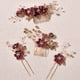 thumbnail image 4 of Tocado de novia Mori hada luz azul rosa blanco flor peine horquilla accesorios de vestido de novia coreano, 4 of 6
