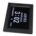 thumbnail image 3 of Digital Día Calendario Reloj Auto Oscurecimiento Alarma Día Reloj Negro Para Personas Mayores, 3 of 7