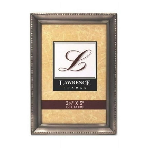 Antique Pewter 3x5 Picture Frame - Beaded Edge Design
