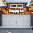 thumbnail image 4 of Wooden Background Fall Thanksgiving Scarecrow Pumpkin Cart Banner for Fall Decoration Harvest Festival Indoor Party, 4 of 9