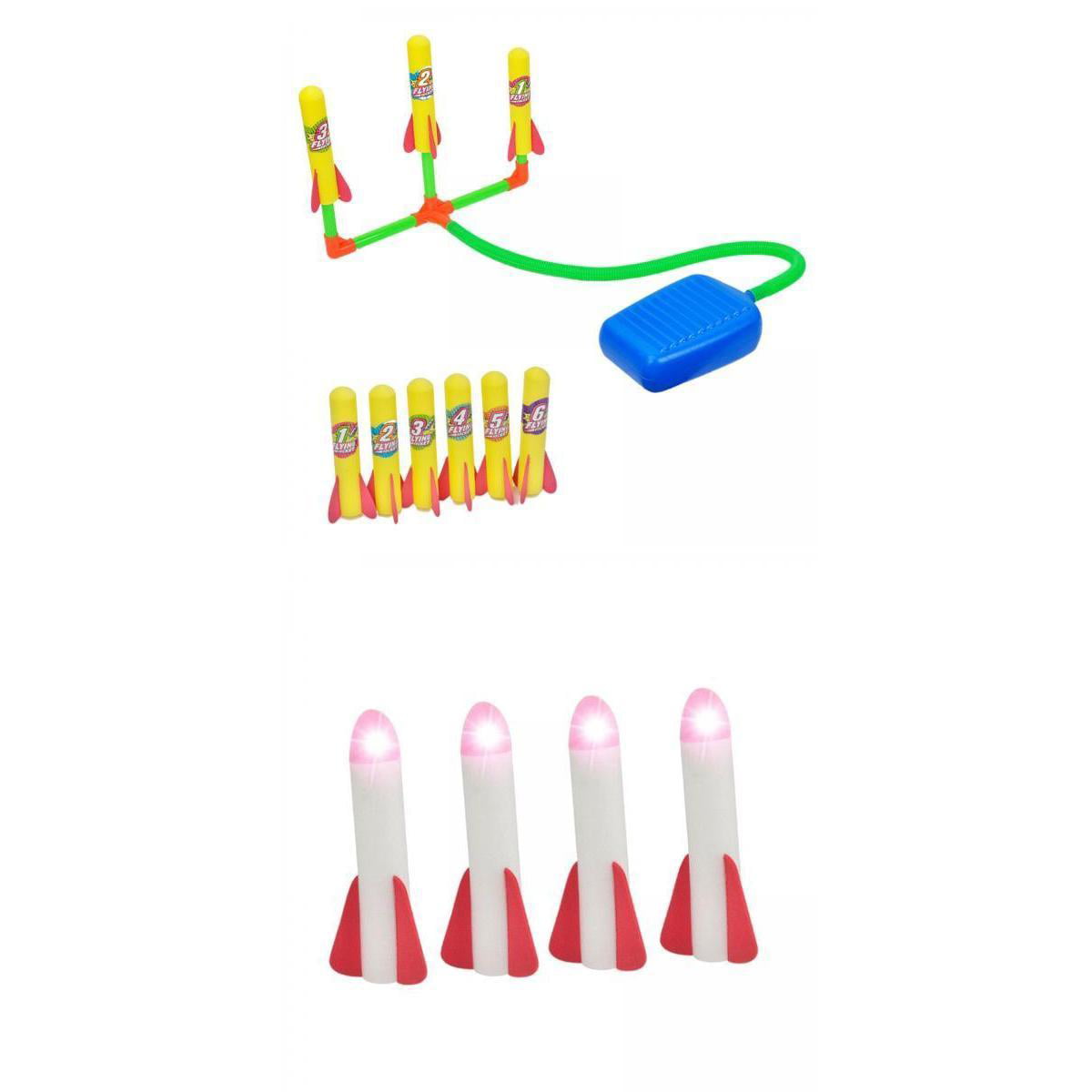 Air Pump Powered Outdoor Toy W/ 3 Rockets Summer Details about   Air Pump Rocket Go Up To 70’ 