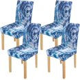 thumbnail image 1 of RYLABLUE Abstract Tie Dyed Pattern Stretch Chair Cover Protector Seat Slipcover for Dining Room Hotel Wedding Party Set of 4, 1 of 5