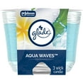 thumbnail image 1 of Glade® Scented 3-Wick Candle Air Freshener, Invigorating Aqua Waves, 1 of 8