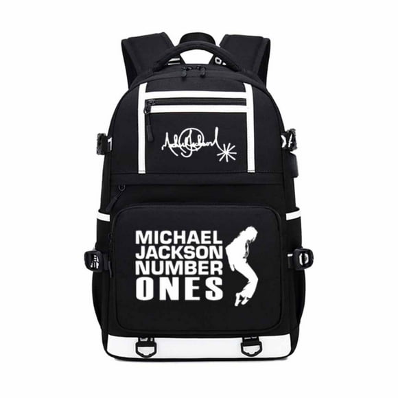 Mochila escolar infantil con dibujos animados de Michaels Jackson, Oxford, 30 x 15 x 48 cm