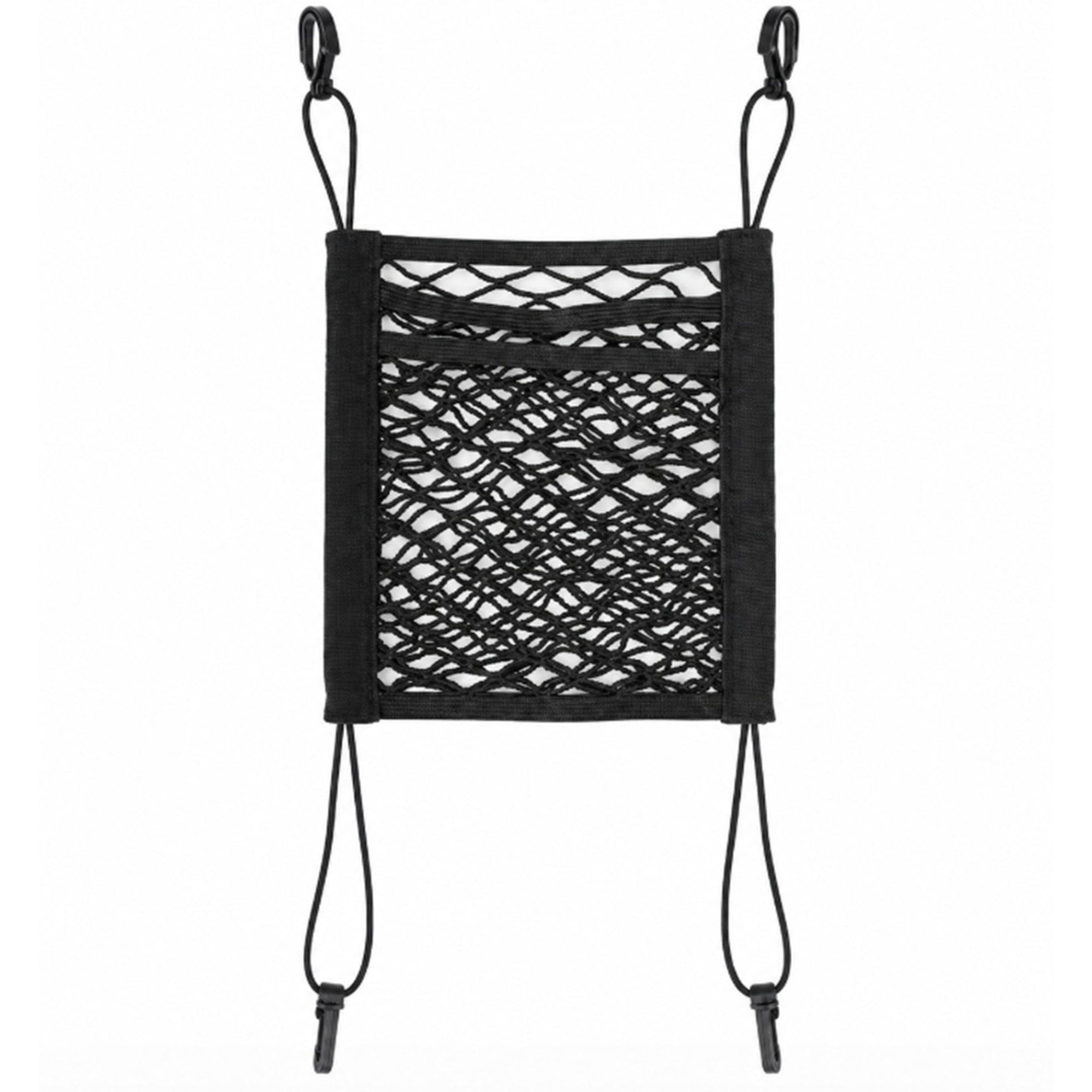 3 Layer Car Trunk Mesh Organizer, Elastic Seat Back Storage Net with Pockets, TIKA