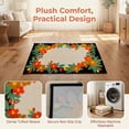 thumbnail image 3 of Unique Bargains Modern Printed Soft Absorbent Shaggy Bath Mat Non Slip Black 32" x 20", 3 of 6
