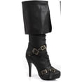 thumbnail image 2 of ELLIE 414-KEIRA Women's Buckle Criss Cross Strap Lace Pirate Knee High Boot, 2 of 2