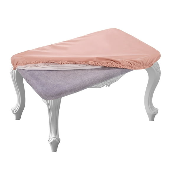 Uxcell 2 Pack 16 x 12 Inch Stool Covers Rectangle, Leather Chair Seat Cover, Pink