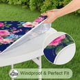 thumbnail image 5 of Pioneer Flower Floral Print Pattern Round Fitted Tablecloth with Elastic Edge,Dining Table Cover Waterproof,Outdoor Round Tablecloth for Camping,Dining,Indoor and Outdoor, 5 of 7