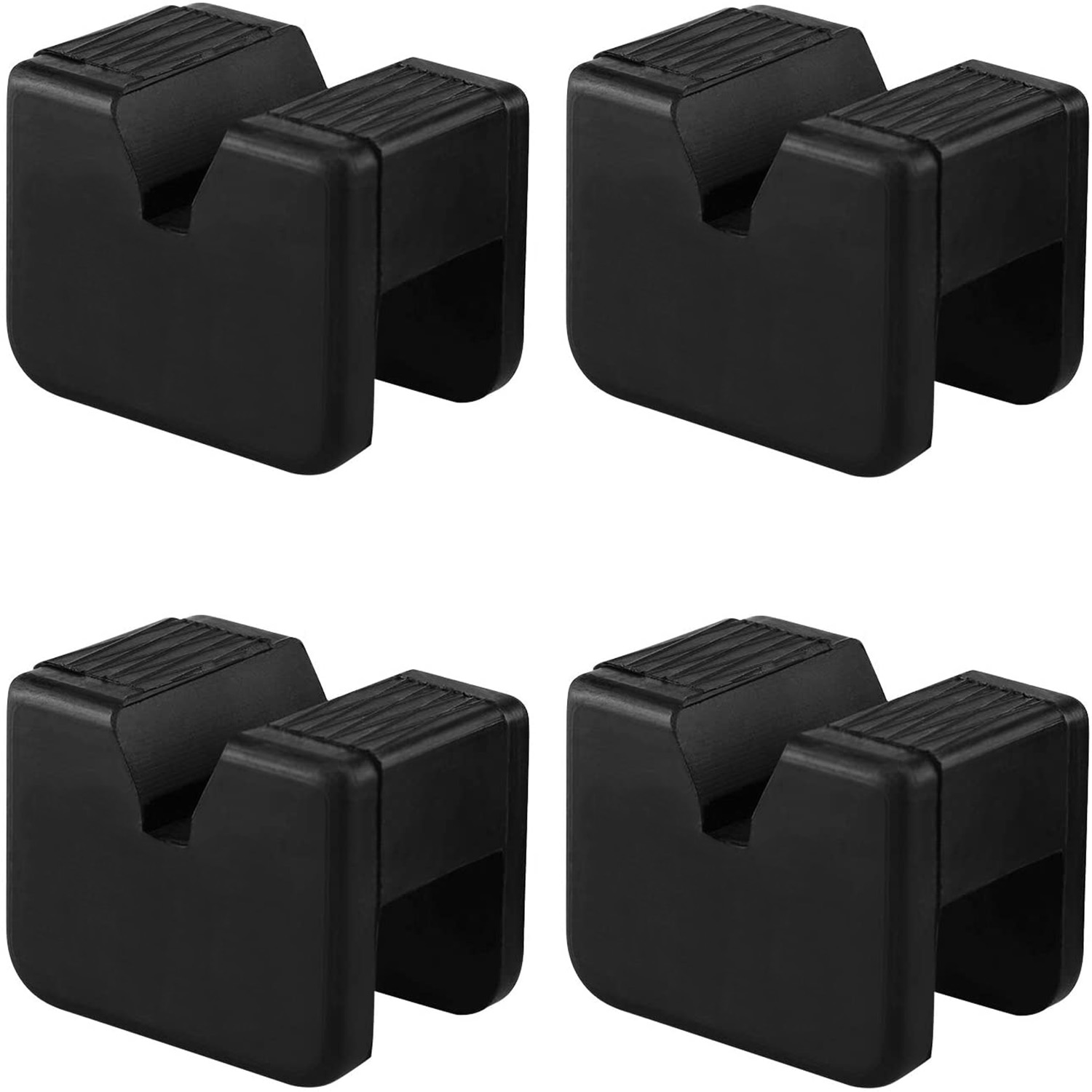 IRmm 4 Pack Jack Pad Adapter for Jack Stand Universal Rubber Slotted