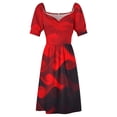 thumbnail image 5 of Red wave. Design for lovely ladies. Sleeveless Dress long dress women summer cute dress, 5 of 6