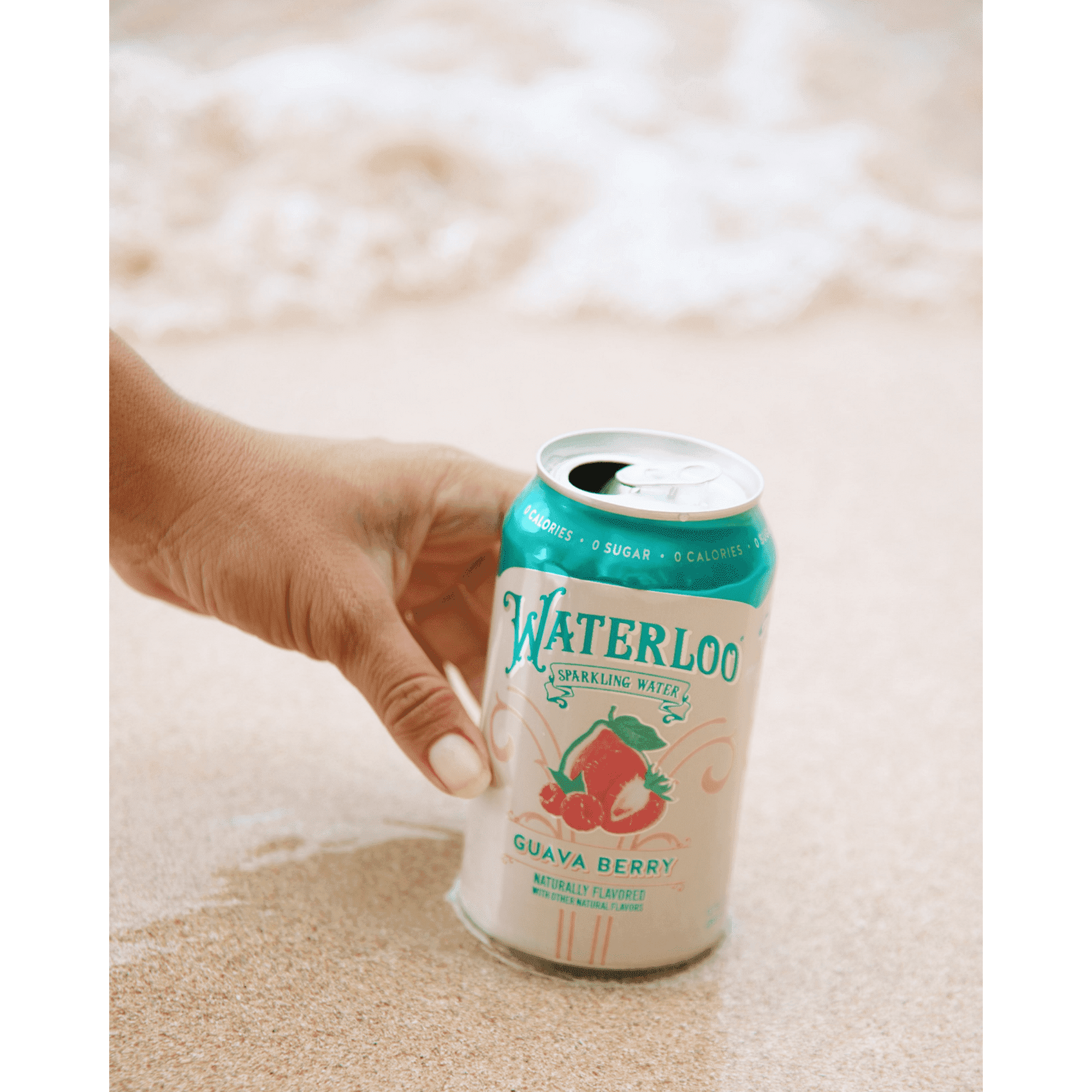 Waterloo Sparkling Water, Guava Berry, 12 fl oz, 8 pack, Zero Calories, Zero Sugar, Non-GMO