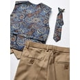 thumbnail image 3 of Geoffrey Beene Boy's Modern Fit 5-Piece Jacket Vest Trousers Shirt Tie Notch Lapel Suit Set - Colors, 3 of 5