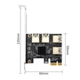 thumbnail image 2 of Tachiuwa 1 to 4 PCI Slots PCIe Riser Card High Stability Premium Fits x1 x4, x8, x16 Slot Golden, 2 of 9