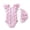 Pink, variant on HAOTAGS Baby Girl One-Piece Swim Suit,Beach Dress Quick-drying Pool Snap Romper Printed Swim Bonnet White 4
