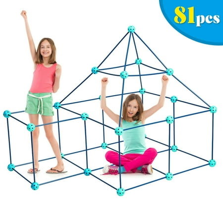 Gymax Kids Crazy Construction Fort, Outdoor Fort Kit