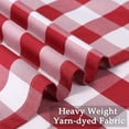 thumbnail image 3 of Buffalo Check Curtains Valance for Kitchen, Farmhouse&nbsp;Plaid Gingham Design Yarn Dyed Rod Pocket Valance Curtains for Windows Kitchen Cafe Curtains, 52" W x 15" L, Red and White, One Panel, 3 of 9