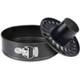thumbnail image 1 of 9 Inch Springform Pan, Nonstick Cake Pan, Heavy Duty Cheesecake Pan, Ice-Cream Cake Pan, 2 in 1 with Removable Bottom and Quick-Release Latch with Oven Baking Cake -Gray, 1 of 5