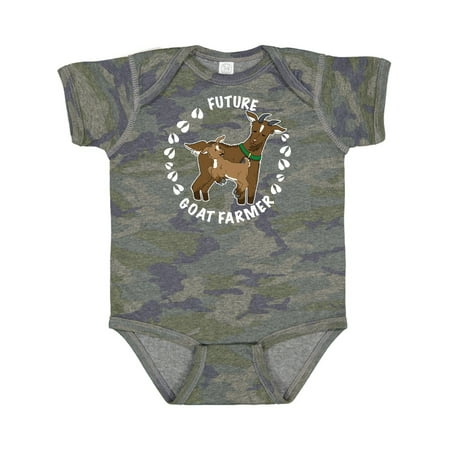 

Inktastic Future Goat Farmer with Cute Goats and Hoof Prints Gift Baby Boy or Baby Girl Bodysuit