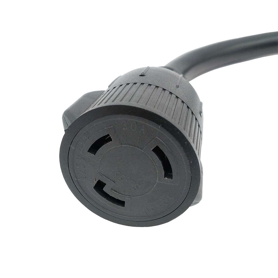 Parkworld 60790 Welder Adapter Cord Welder NEMA 14-60P to L5-30R Generator 3 Prong Locking Female, 30AMP, 125Volt, 1.5FT