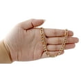 thumbnail image 6 of Mens Real 10K Yellow Gold Diamond Cut Figaro Chain 6.50mm Necklace 28 Inch, 6 of 6