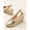 thumbnail image 3 of Sandalias De Cuñas Para Mujer Moda Cerrada Vendaje Alpargata Plataforma Elegante Slingback Zapatos De Verano, 3 of 5