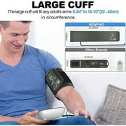 RENPHO Upper Arm Blood Pressure Monitor, Automatic Digital BP Machine Blood Pressure Cuffs with Speaker, FSA Eligible, Large Cuff, LCD Display, 2 Users, 240 Recordings for Home Mother and Father