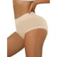 thumbnail image 4 of INSPIRAR CHIC Ropa interior de algodón para mujeres, bragas de talle alto con encaje, control de abdomen y cobertura total en color beige, 4 of 4