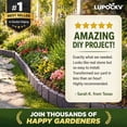 thumbnail image 2 of Imitation Stone Garden Fence, Grey Interlocking Plastic Retaining Edging Border for Landscape Decor, Flower Bed, Lawn, Yard, Path, and Grass, 2 of 9