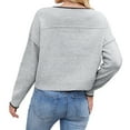 thumbnail image 3 of Sweaters for Women Fall Sweaters for Women Women's Pullover Sweater Soft Knit Casual Loose Fit Round Neck Basic Solid Color Top for Daily Wear And Outfits, 3 of 9