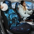thumbnail image 2 of Uorisanigo Car Seat Covers, Blue Dolphin High Back Auto Front Seat Covers, Soft Plush Seats Cover Fits for Most Cars, Trucks, SUVs, Vans, Set of 2, Easy to Install, 2 of 7