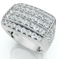 thumbnail image 2 of Pompeii 3Ct Wide Diamond Men's Ring 14k White or Yellow Gold Lab Grown (G/H,VS1), 2 of 3