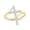 Yellow, variant on Diamond Cross Ring for Women in 925 Sterling Silver, Women's Vertical Cross Ring with Bypass Band and Accented with Round White Diamonds, Silver Religious Ring