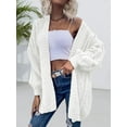 thumbnail image 6 of Women's Oversized Cardigan Sweater Front-Open Knitted Lantern Long Sleeve Thick Jacket, 6 of 6