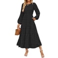 thumbnail image 1 of Gspmoly Robes d'Été, Robe Élégante et Décontractée à Manches Longues et Col Rond pour Femmes, Robes de Soirée pour Femmes en Liquidation, 1 of 6