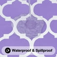 thumbnail image 3 of decorUhome Waterproof Vinyl Tablecloth with Flannel Backing for Round Tables-60 inch,Wipeable Stain Resistant Table Cover,Moroccan,Lavender,Indoor and Outdoor, 3 of 7