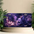 thumbnail image 6 of 1 Pcs 2D Flat License Plate Covers & Frames, Skull with Butterflies For Decorative Front, Waterproof For Decoration Aluminum License Plate Covers & Frames Cover For Men Women, 12" X 6", 6 of 7