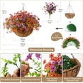 thumbnail image 6 of Artificial Flowers Hanging Baskets, Multicolor 12 Bundles Faux Flower Outdoor Hanging Basket Spring Summer Decoration, Fake Flowers Plants for Porch Patio Balcony Home Yard Decor(Mixd1), 6 of 8