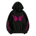 thumbnail image 1 of Sweat à Capuche Mode Femme Imprimé Lettre Ample Style Gothique Hip Hop Manches Longues, 1 of 6