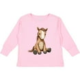 thumbnail image 3 of Inktastic Knitted Horse Boys or Girls Long Sleeve Toddler T-Shirt, 3 of 5