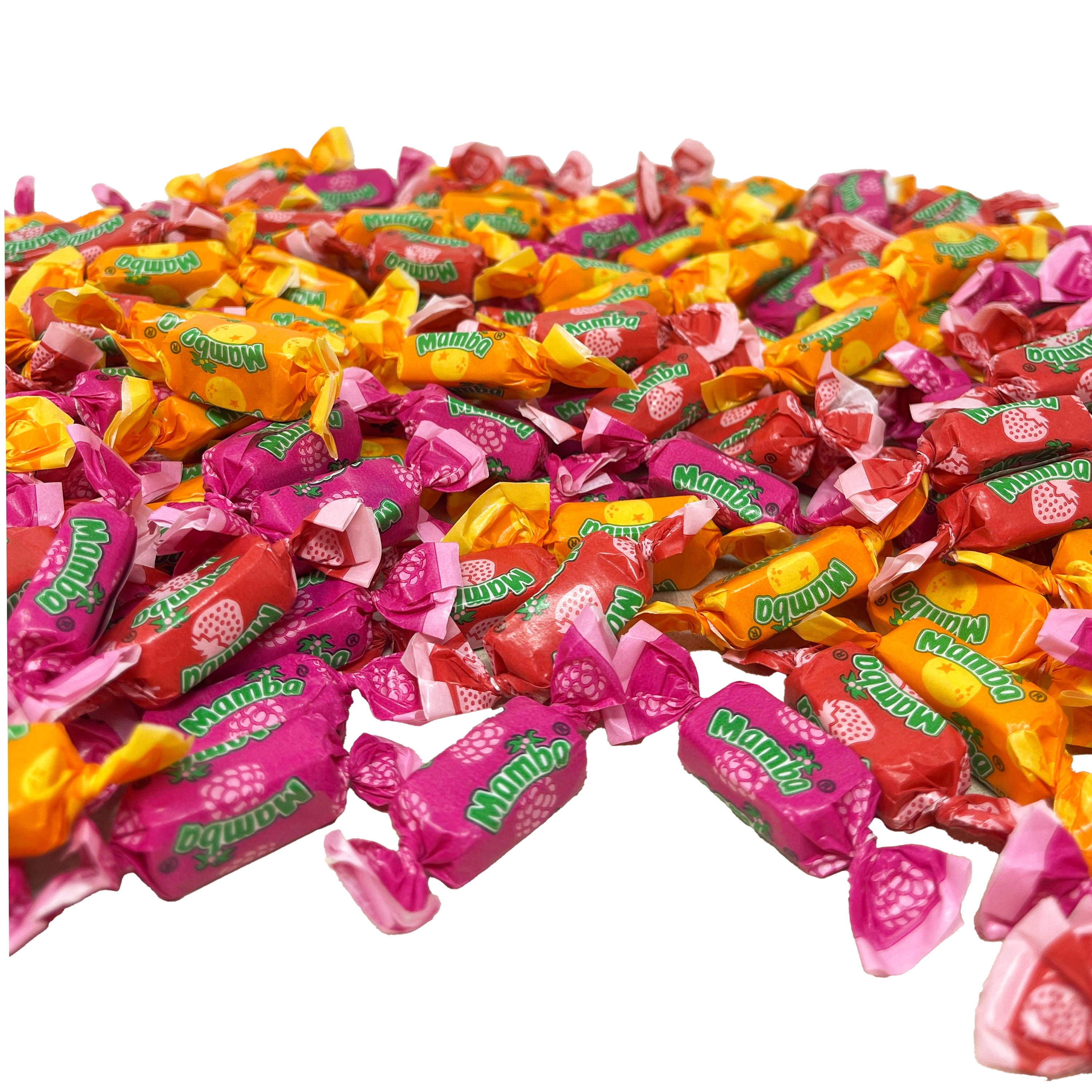 Mamba Fruit Chews Candy, 130-Piece 2 Lbs Assorted Fruit Snacks