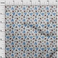 thumbnail image 3 of oneOone Viscose Chiffon Blue Fabric Travel Quilting Supplies Print Sewing Fabric By The Yard 42 Inch Wide, 3 of 4