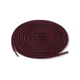 thumbnail image 1 of INSPIRE CHIC Unisex Round Rope Dual Colored Striped 1/5 Thick Boot Shoelace 150cm / 59.05" Black Wine Red, 1 of 4